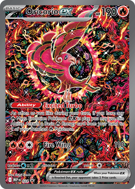 Pokémon · MEP Black Star Promo Oricorio ex #024 — Carta graduada · Inglês
